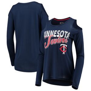 Minnesota Twins G-III 4Her by Carl‎ Banks Women's Crackerjack Cold Shoulder New
